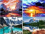COLORWORK Paint by Numbers for Adult Beginner, Acrylic Painting Kits on Canvas, 12" W x 16" L Drawin