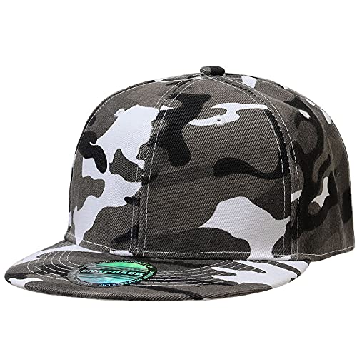 Image of Classic Snapback Hat Cap Hip Hop Style Flat Bill Blank Solid Color Adjustable Size