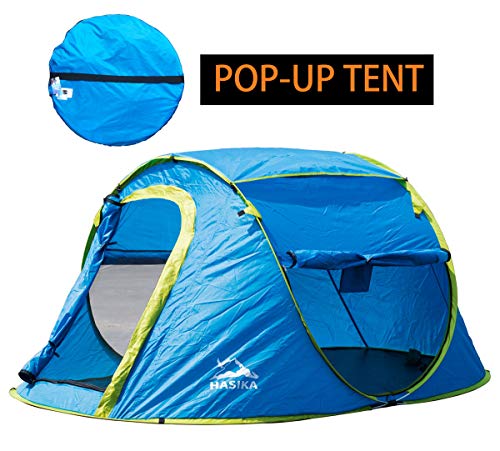 Hasika Pop-up 2 Person Tent an Automatic Instant Portable Beach Tent - Water-Resistant & UV Protection Sun Shelter - with Carrying Bag