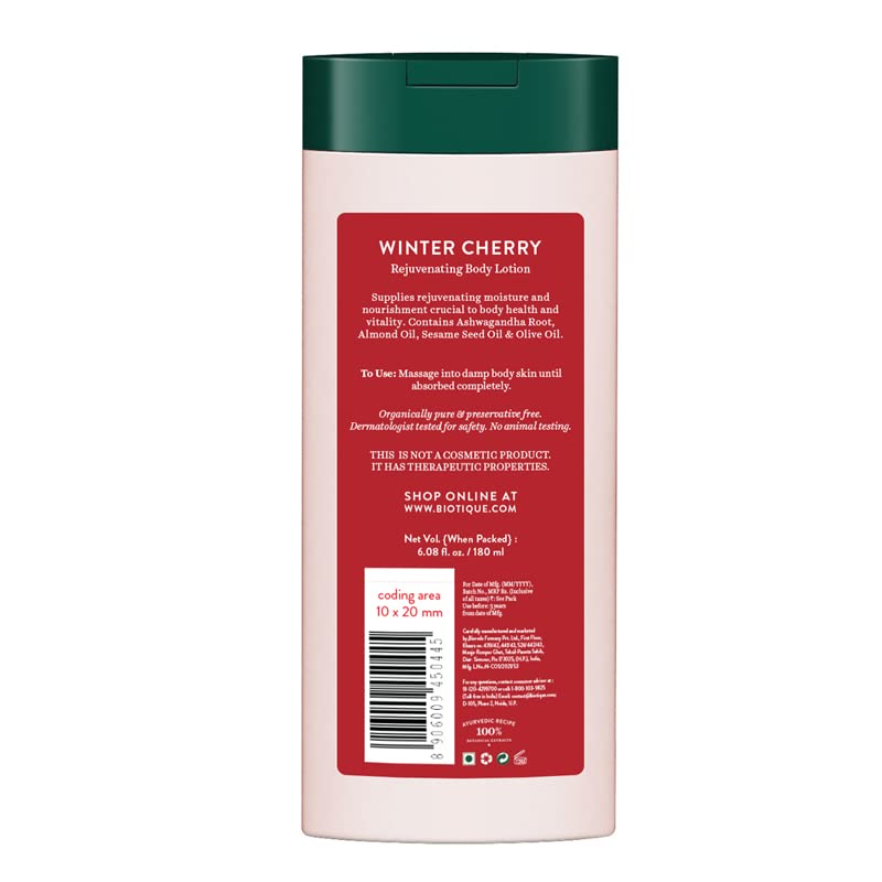 Winter cherry rejuvenating body lotion
