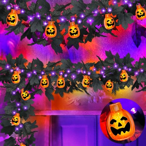 3D Pumpkin Lights & Thicker - 2 Pack Black Halloween