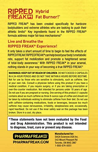 Pharmafreak Ripped Freak 60ct - USA - Hybrid Fat Burner - Image 5