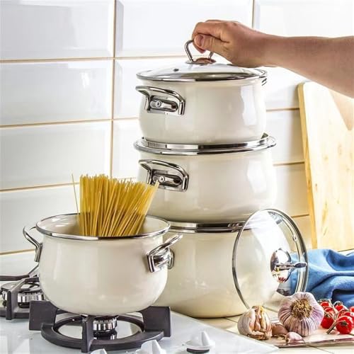 Cacerola pequeña con tapa blanca para evitar salpicaduras en la cocina 3