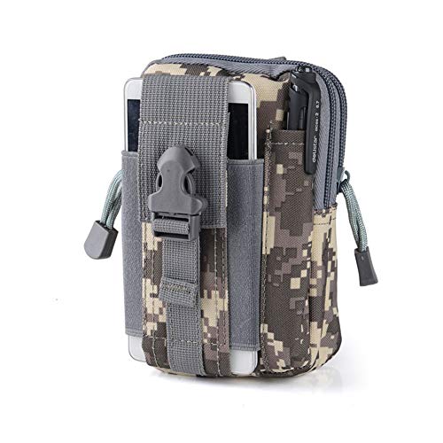 Egurs Cinturón Tactical Cinturón Bolsa Estuche Universal con Funda para el Monedero Militar para el Exterior EDC Militar Funda para iPhone 8 7...