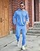 Babioboa Sweatsuit for Men Workout Set Casual Fall Suit Hoodie and Jogger Sweatpant Set Running Sport Suit(Blue,XL)