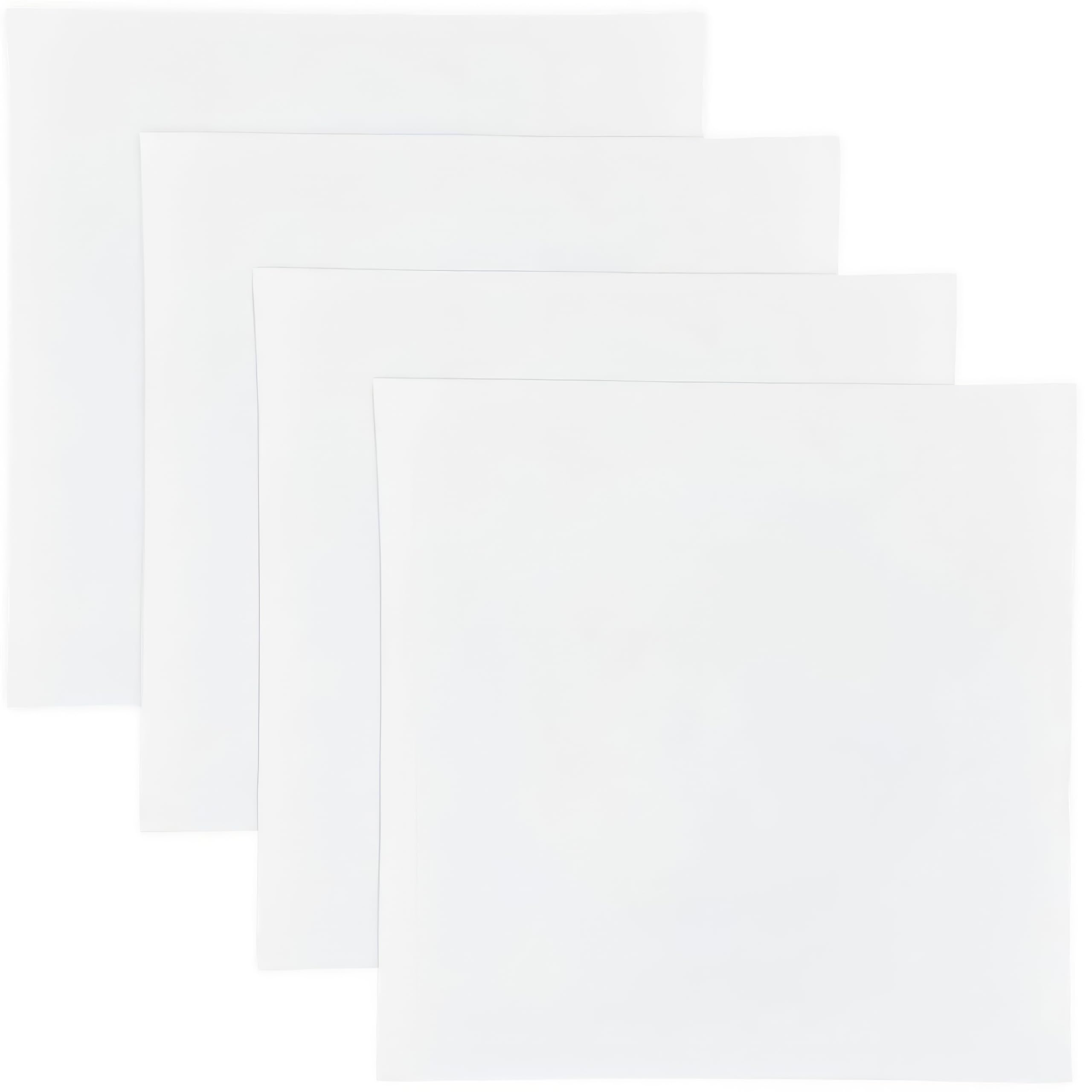 Bluesky Elegant & Chic Chargers Square Flat White - 13" (Pack of 4) - Durable Material - Ideal for Dinner Parties & Events