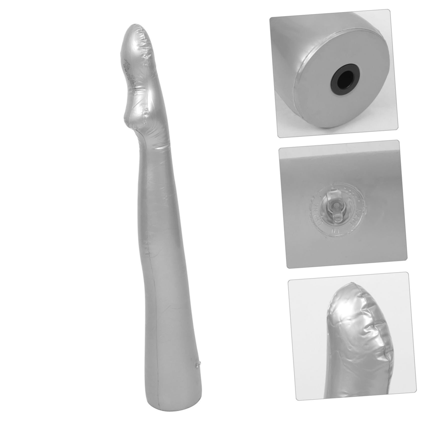 Homoyoyo Mannequin Design de Présentation pour PVC Gonflable Pied Argenté Réaliste Élégant de Chaussettes et Bas pour Vitrines Commerciales