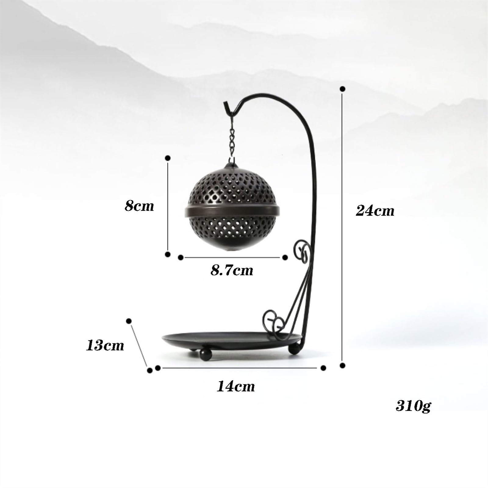 Elegante Bruciatore di incenso sospeso a flusso inverso Decorazione domestica for interni Stufa sospesa in ceramica Bruciatore di incenso