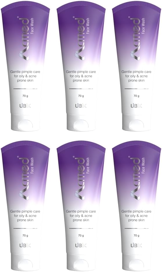 Acmed Pimple Care Face Wash for Acne Prone Skin (70grams) : Pack of 06
