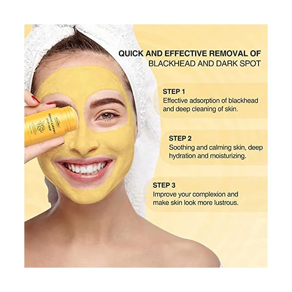Turmeric-Clay-Stick-Mask-Organic-Vitamin-C-Purifying-Clay-Mask-Blackhead-Cleansing-Healing-Clay-Mud-Mask-Deep-Clean-Pore-Improve-Skin-Acne-Scars-Facial-Mask-With-Blackhead-Remover-Extractor-ToolS Turmeric Clay Stick Mask Organic Vitamin C Purifying Mask for Blackhead Cleansing Healing Clay Mud Mask for Deep Clean Pore Improve Skin Acne Scars Facial Mask With Blackhead Remover Extractor Tools