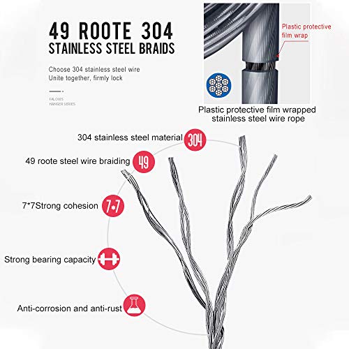 Danpoo Retractable Clothesline, 13.8 Ft Stainless Steel Double Clothes Line Retracting Indoor, Heavy Duty Laundry Line Retractable, Wall Mounted, White #TOP6