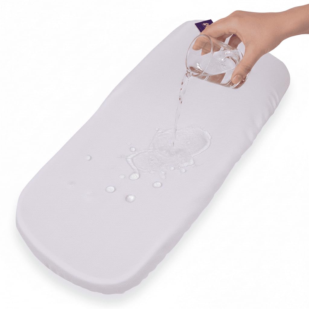 Sabana Bajera Capazo Impermeable para Joolz AER 2 | Funda Colchón Protector Cuco Carrito Bebe | ALGODÓN BLCO | 100% Algodón Certificado Oeko-Tex® Organic Cotton — view 9