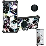 jioeuinly Case Compatible for Mobicel Vx20 Phone Case Cover [with Tempered Glass Screen Protector][Hard PC + Soft Silicone][Ring Support] [Colorful Reflect Light] IMDH-HS