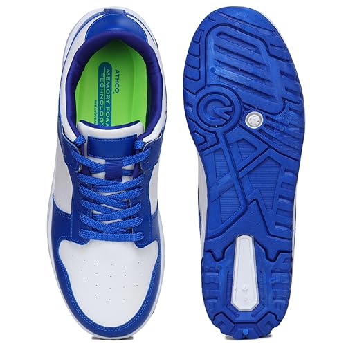 Image of ATHCO mens Zordan Sneaker|Memory Foam Comfort|Laceup|Casual Shoes for Men|Soft Trendy Shoes For men|Fashion Sneaker|Genz|Millennials|Alpha|Footwear|Lightweight|EasyCare|Comfortable|Dailyuse|Extrasoft|SlipResistant|Durable|EasyCare|Shoes For Men's & Boy's