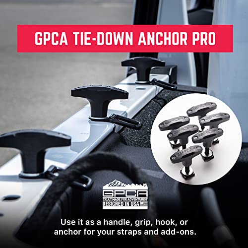 Image of GPCA Quick Release Tie Down Anchor T-Handle M8 25mm for Jeep | Screw with Nuts, Jeep Hardtop Removal, Heavy-Duty Truck Bed, Cargo Tie Down Hooks, 4x4 Off-Road Accessories (6PC, Black)