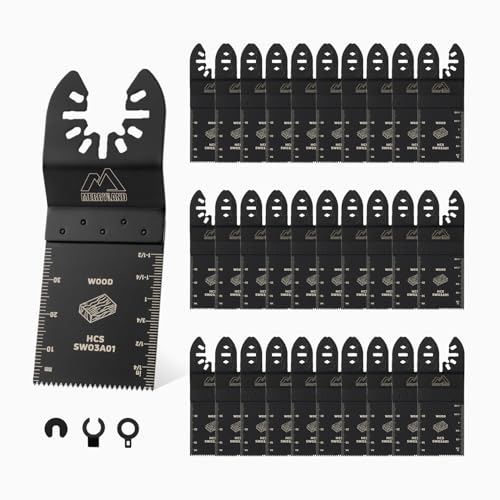 Image of Merryland 33 Pack Oscillating Saw Blades Universal Multitool Blade Wood