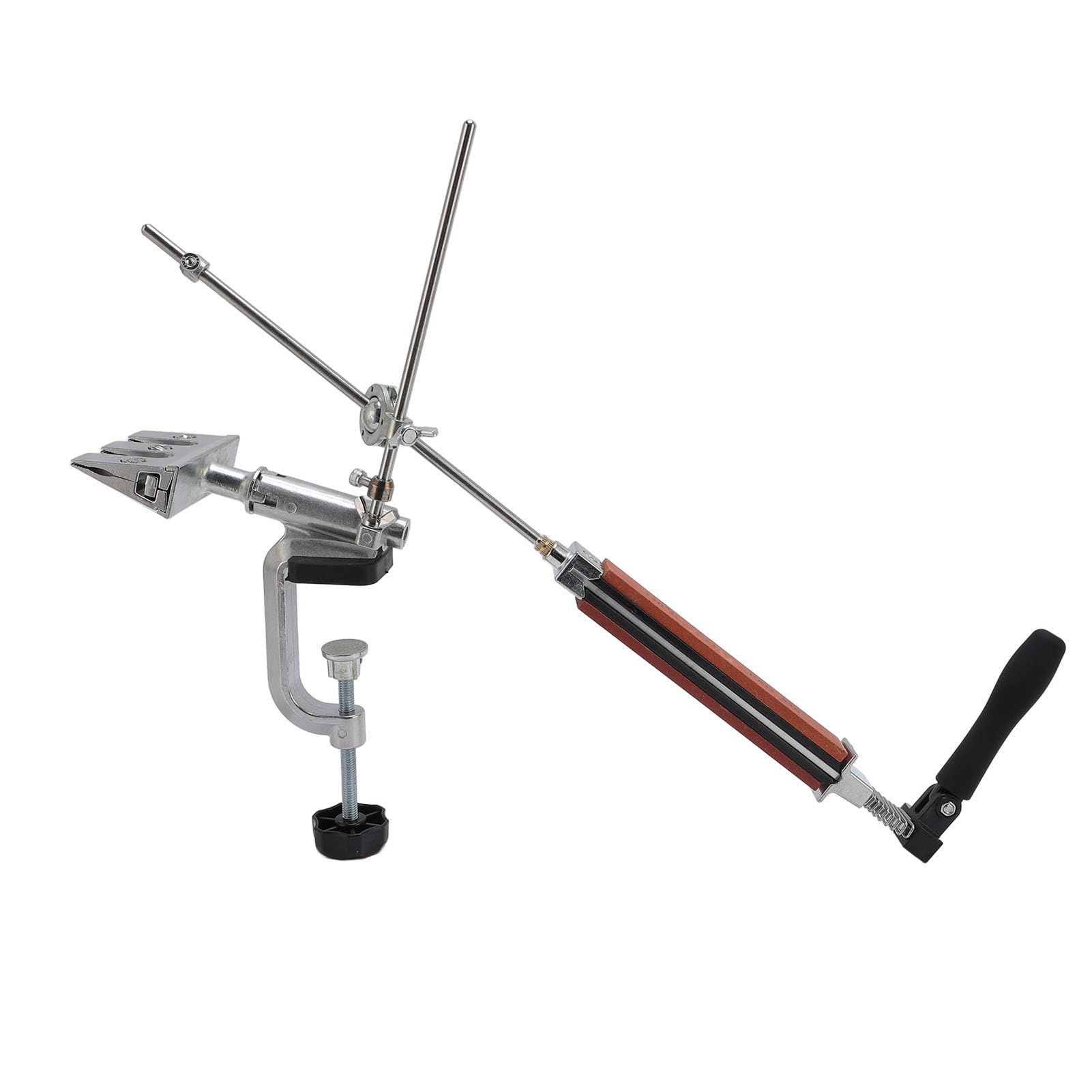 Kit Affilatore Ad Angolo Fisso Clip Regolabile Pratico di Affilatura Utensili per Cucina e Piccoli Utensili Lega di Alluminio 4 Pietre