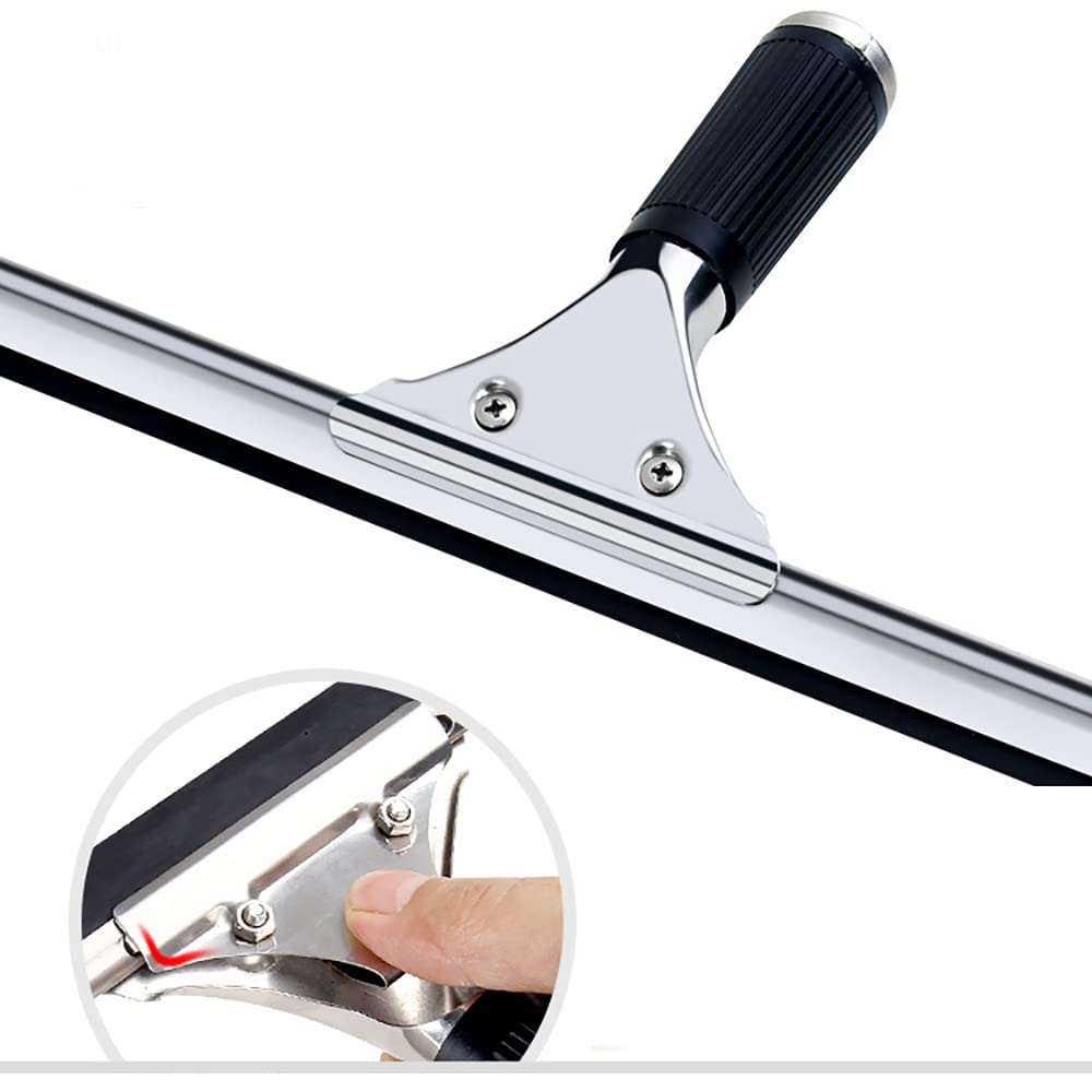 Edelstahl Glasabzieher 15 Cm – Professioneller Fensterreiniger Mit Rutschfestem Griff Für Dusche & Auto