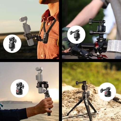 Image of Neewer Magnetic Action Camera Mount Kit, Compatible with GoPro Hero 13 12 11 Max DJI Osmo Action Insta360, ABS Magnetic Quick Release Mount for POV Shots, GP-24