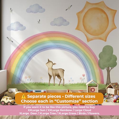 Vinilo Decorativo Boho Rainbow Pastel Grande 100x176 in miniatura 3