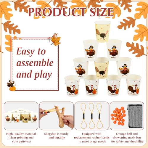 image for TLY Thanksgiving Games Stacking Cups Set,Thanksgiving Party Games with