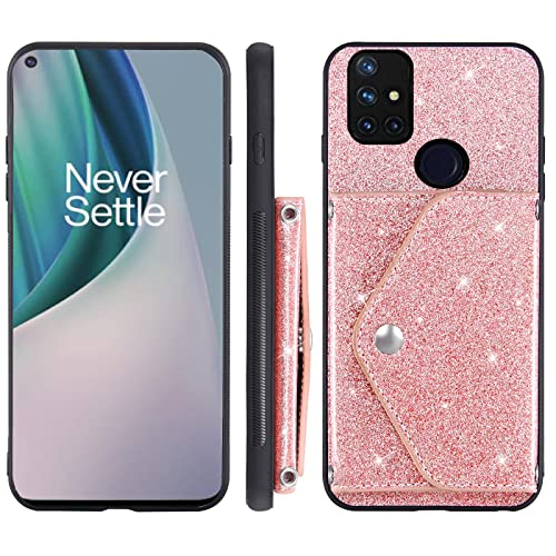 Coque OnePlus Nord N10 5G Asuwish rose avec protège-écran et cordon