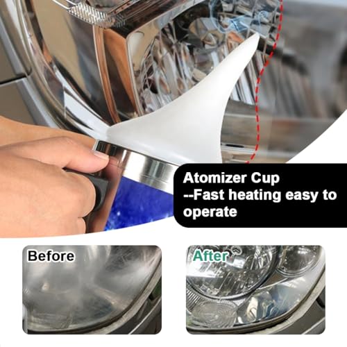 Image of STHIRA Headlight Restoration Repair Kit, 90ml Car Headlamp Lens Cleaner & Polishing Accessories Tool Kit for Removing Oxidation, Yellowing, Scratches and Restoring Clarity