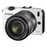 Canon ミラーレス一眼カメラ EOS M ダブルレンズキット EF-M18-55mm F3.5-5.6 IS STM/EF-M22mm F2 STM付属 ホワイト EOSMWH-WLK