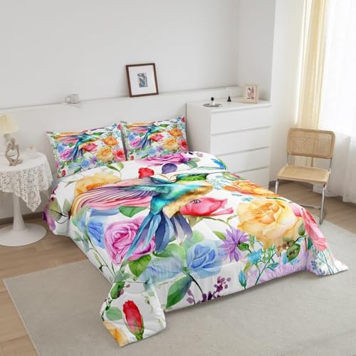 Image of Feelyou Hummingbird Bedding Set Toddler Size 3Pcs for Kids Boys Girls