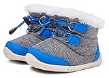 BMCiTYBM Baby Snow Boots Boys Girls Winter Infant Shoes Anti-Slip 6 9 12 18 24 Months Faux Fur Blue Size 12-18 Months Toddler