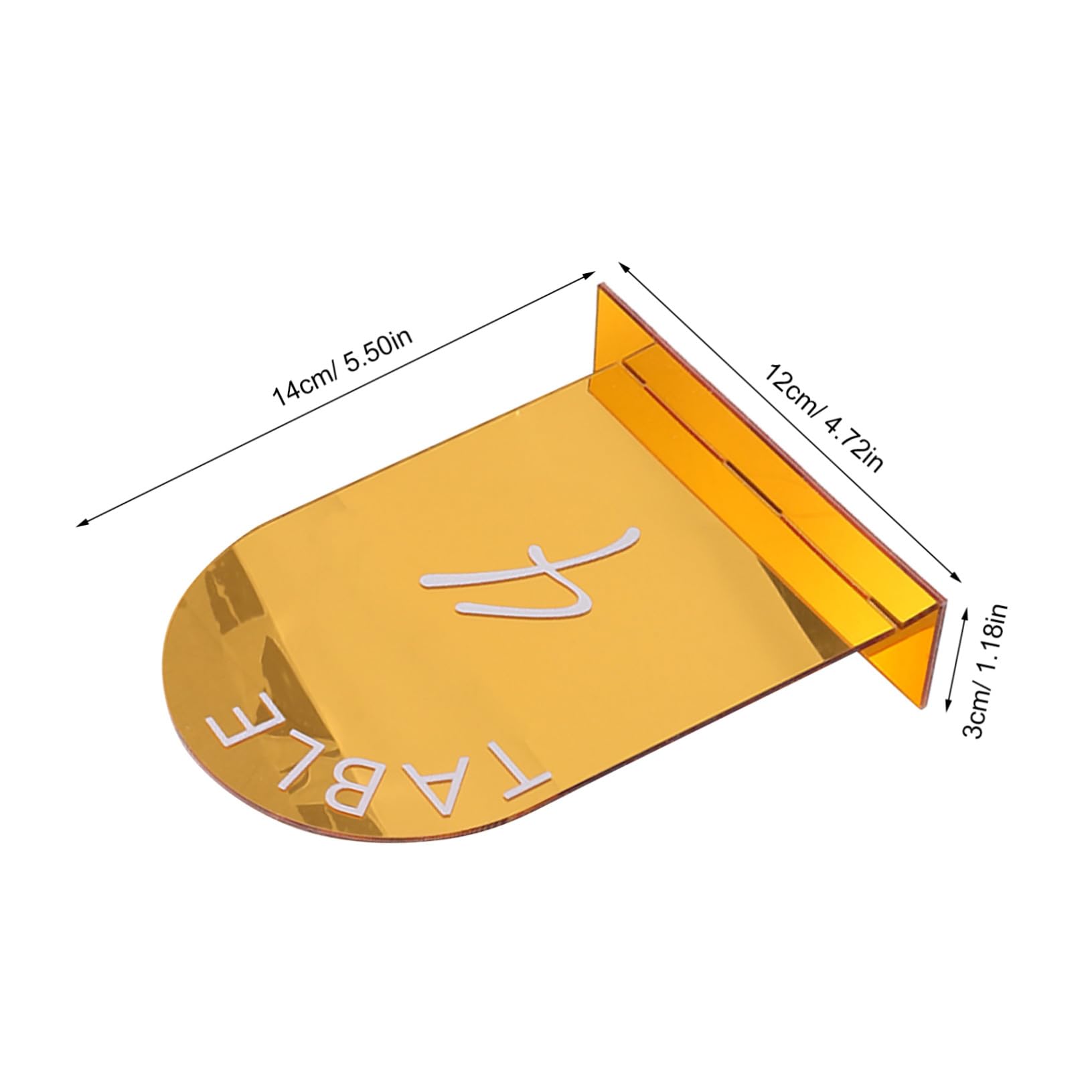 Zerodeko 10stücke Goldene Acryl Tischnummern mit Ständer Bogenförmig für Empfänge Formelle Feiern und Bankette Leicht zu Reinigen und Wiederverwendbar