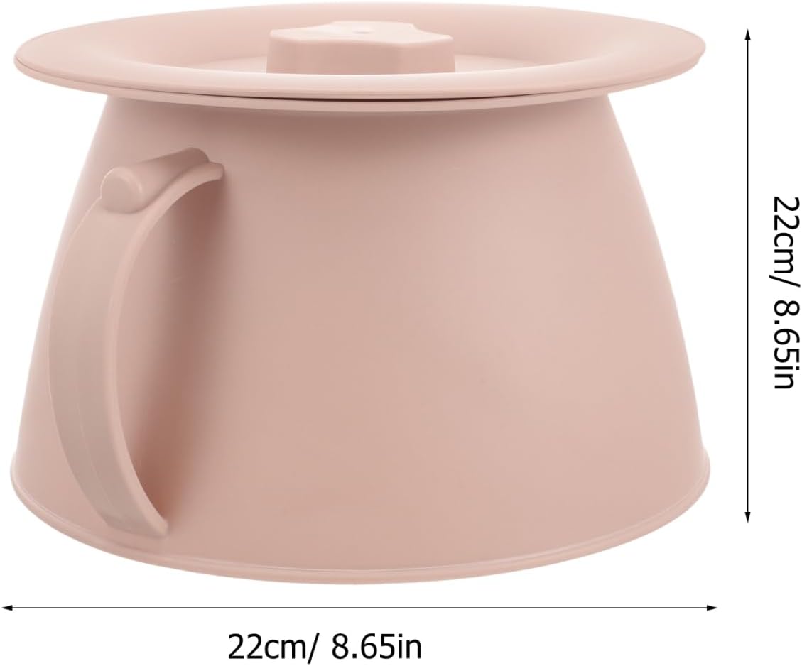 Cabilock Portable Chamber Pot with Lid Thickened Plastic Spittoon Urine Bucket Bedpan 8.66 Inch Lightweight Compact Bathroom Aid for Elderly Men Women and Kids