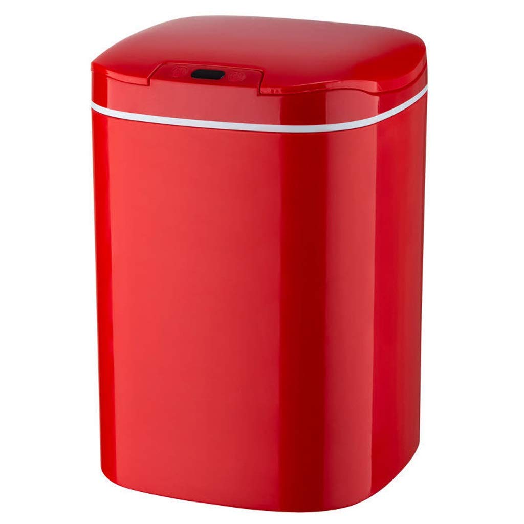 Smart Trash Can Automatic Induction Dustbin Intelligent Electric Battery Waste Bin Kitchen Bathroom Dustbin Household Garbage(Black)