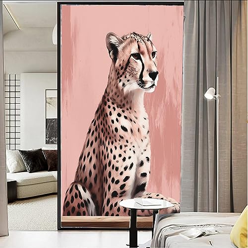 Vinilo para ventana Diseño Leopardo 23.6x35.4 pulg miniatura 1