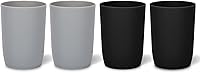 Vista 12 de Topsky Paquete de 4 vasos de baño – Plástico reutilizable para cepillo de dientes, enjuague bucal, cepillado