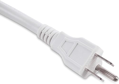 Miniatura 5 de Tienda Basics Regleta de protección contra sobretensiones rectangular de 6 salidas con 2 puertos USB, 1000 julios, blanco, 6 pies