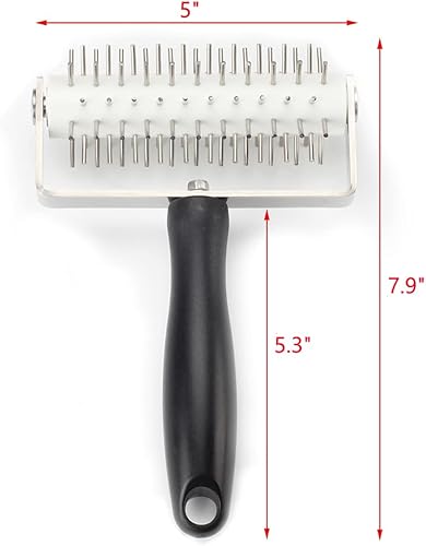 Miniatura 2 de AMPSEVEN - Rodillo para masa de pizza – Rodillo profesional de acero inoxidable para pastelería con espiga para hornear galletas caseras para hacer