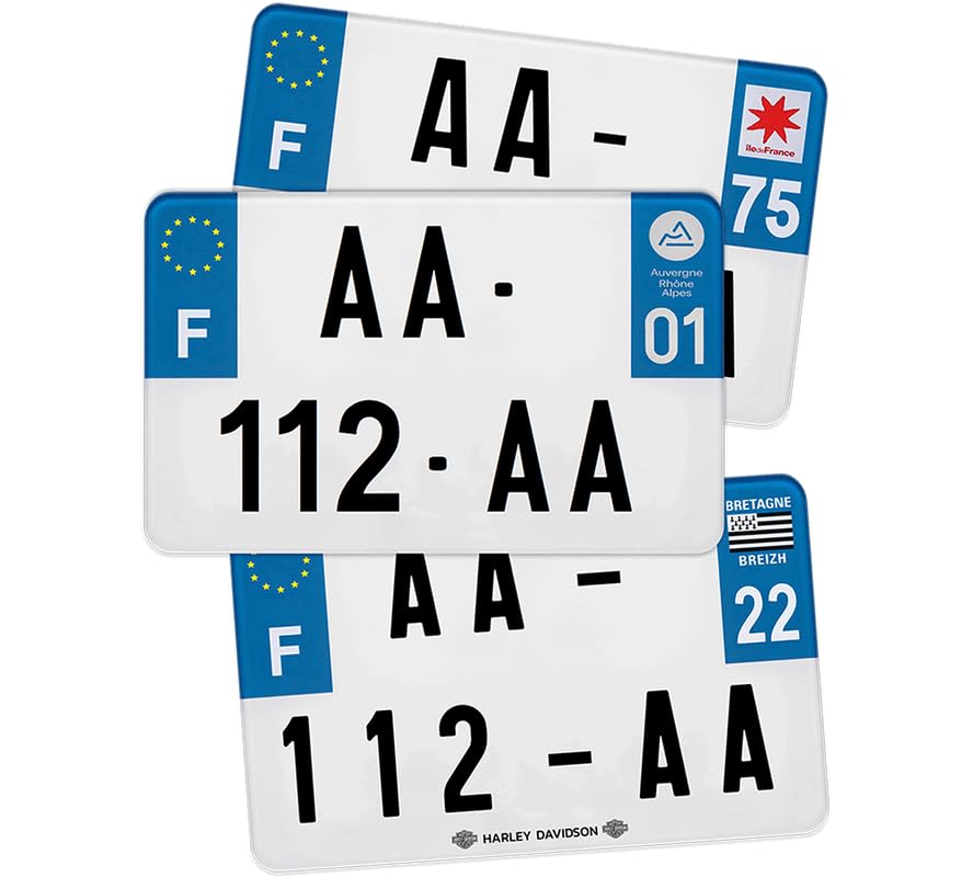 Autocollants Plaque Immatriculation Savoie 73 - Lot 2 Stickers Officiels 45x100mm Fabrication Française