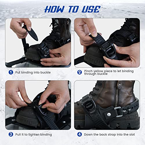 Funwater Light Weight Snowshoes 25" With Carrying Tote Bag And Snowshoes Poles,Easy To Wear Aluminum Alloy Snowshoes For Women Men Youth #TOP5