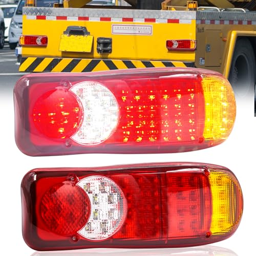 トラックテールランプ ○トラック用 JB 角型 LEDテールランプ クリア 24V 3連 R/L