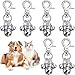 6 Pièces Cloches Animaux de Compagnie pour Colliers Porte-Clés Cloche de Chien de Colliers Charms de Cloche de Chien Pendentif Cloche pour Chien (Argent)