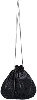 Boland 36001 - Stoff-Beutel, Schwarz, Samt-Optik, Tasche, Hexe, Vampir, Accessoire, Kostüm, Karneval, Mottoparty, Halloween