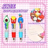BIMORITA 60Pcs Mini Multicolor Pens in One 4-in-1, Cute Pens Bulk for Party Favors, Back To School Gifts Delightful Ballpoint Pen Classroom Prizes