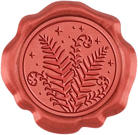 CRASPIRE Magnolia Wax Seal Stickers Flower 50PCS Red Wax Seal Stamp Self-adhesive Envelope Seal Stickers 1 Box for Envelope Cards Gift Wrapping Scrapbooking