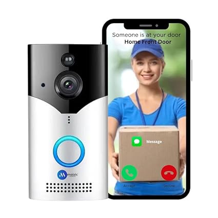 Maizic Smarthome Ultracam Smart Video Door Bell with 4MP Camera Having Night Vision, 120 degree Wide Angle View, Two Way Audio, PIR & Motion Detection and Intelligent Ringing