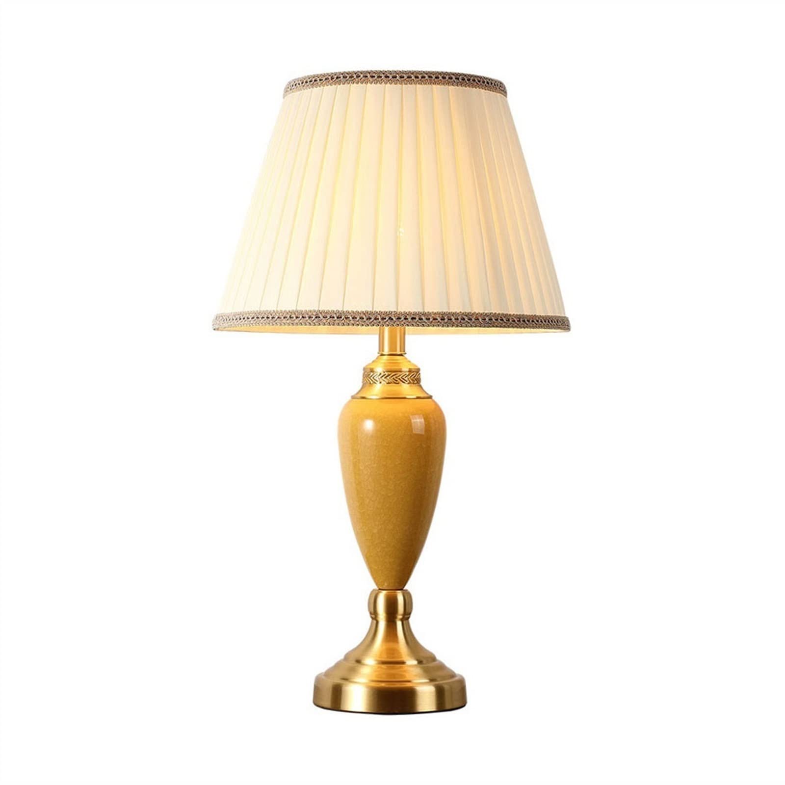 Luce da Scrivania Luce per la Lettura Lampada da tavolo moderna in ceramica incrinata Lampada da comodino for camera da letto di moda semplice for interni Lampada decorativa da 57 cm con seduta in ram