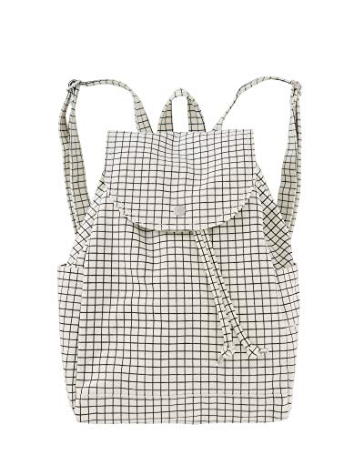 BAGGU Canvas Backpack, Durable and Stylish Simple Canvas Satchel for Daily Essentials, Natural