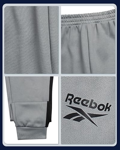 Reebok Boys Sweatpants - 2 Pack Performance Tricot Boys Joggers Athletic Pants with Elastic Waistband (Sizes Run Small)3