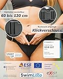 SWIMLOOP Premium Schwimmgurt Schwimmtrainer mit 2 x 2 Meter elastischen Gummibändern - Zugseil - Schwimmseil für Pool wie Gegenstromanlage zum Einhängen - Bauchgurt mit Schwimmband Widerstandstraining