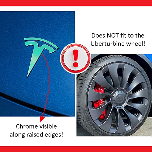 Image of IPG Compatible with Model Y Decal (8 Logo Set) Stickers Set Personalize Your Vehicle (Blue Coral)